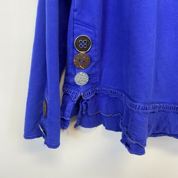 Neon Buddha Royal Blue Button Top - Picture 8 of 12